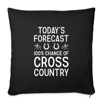 Rider Today's Forecast Cross Country - Sofa pillowcase 17,3'' x 17,3'' (45 x 45 cm) - black - Front