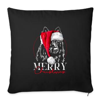 Santa GROENENDAEL Joyeux Noël Chiens Wilsigns - Housse de coussin décorative 45 x 45 cm - noir - Devant