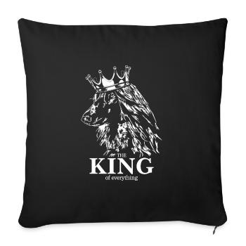 AFGHANISCHER WINDHUND King of everything Wilsigns - Sofakissenbezug 45 x 45 cm - Schwarz - Vorne