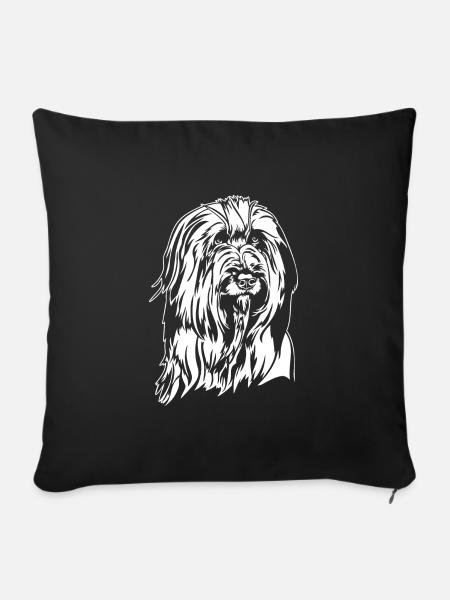 Wäller Portrait Hund Hunde Wilsigns - Sofakissenbezug 45 x 45 cm - Schwarz