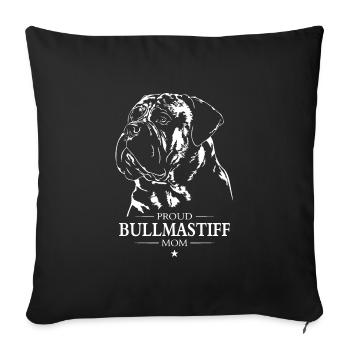 Bullmastiff Mom Dog Dog Wilsigns - Sofa pillowcase 17,3'' x 17,3'' (45 x 45 cm) - black - Front