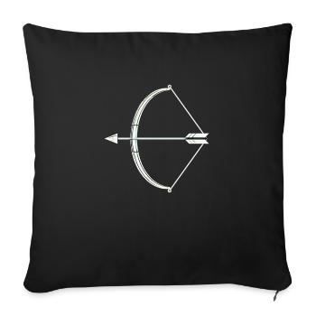 Bow and arrow archer - Sofa pillowcase 17,3'' x 17,3'' (45 x 45 cm) - black - Front