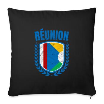 Réunion - Sofakissenbezug 45 x 45 cm - Schwarz - Vorne