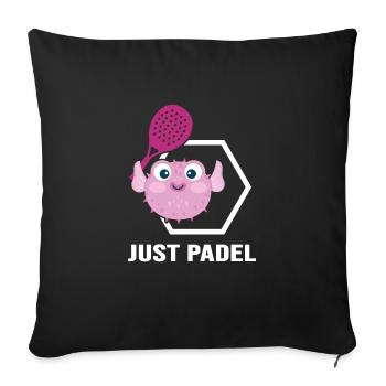 Padel Padeltennis Padelmode Paddle - Sofa pillowcase 17,3'' x 17,3'' (45 x 45 cm) - black - Front