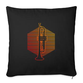 Trumpet Player Trumpet Ladies Trumpeter - Sofa pillowcase 17,3'' x 17,3'' (45 x 45 cm) - black - Front