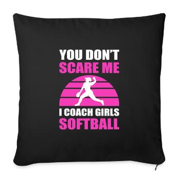 Softball Softball Players - Sofa pillowcase 17,3'' x 17,3'' (45 x 45 cm) - black - Front