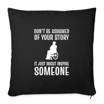 Wheelchair - Sofa pillowcase 17,3'' x 17,3'' (45 x 45 cm) - black - Front