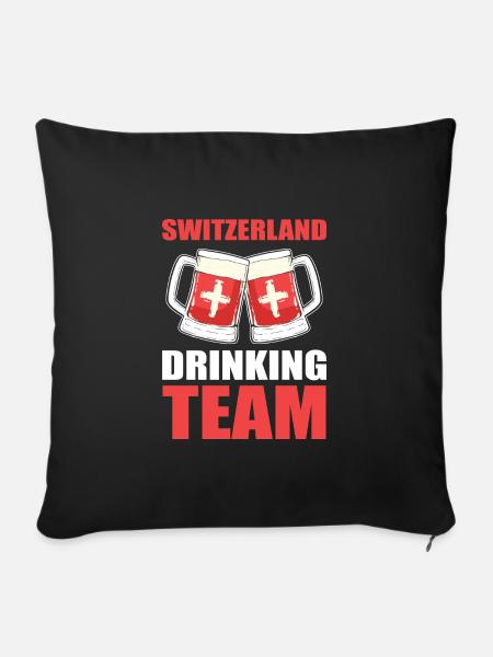 Schweiz Schweizer Schweizerdeutsch - Sofakissenbezug 45 x 45 cm - Schwarz
