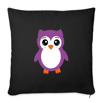 cute kawaii owls t-shirt gift christmas - Sofa pillowcase 17,3'' x 17,3'' (45 x 45 cm) - black - Front