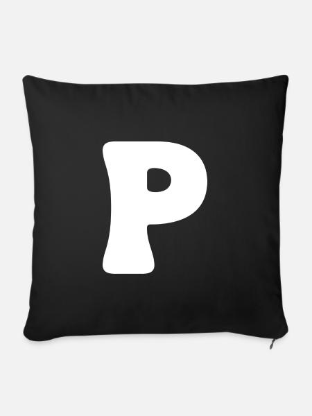 P - Sofakissenbezug 45 x 45 cm - Schwarz