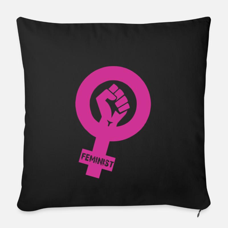 Feminist - Sofakissenbezug 45 x 45 cm - Schwarz
