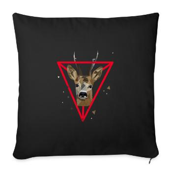 DEER DEER DEER BOIS NEON 90S SHIRT MOTIF CADEAU - Housse de coussin décorative 45 x 45 cm - noir - Devant