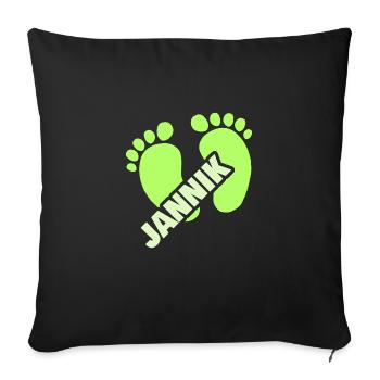 Bébé Jannik - Housse de coussin décorative 45 x 45 cm - noir - Devant