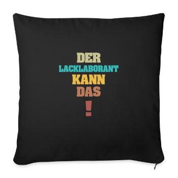 Gift for Paint Lab Technician - Sofa pillowcase 17,3'' x 17,3'' (45 x 45 cm) - black - Front