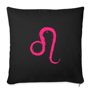 Löwe Leo Sternzeichen Design Symbol Rosa Pink - Sofa pillowcase 17,3'' x 17,3'' (45 x 45 cm) - black - Front