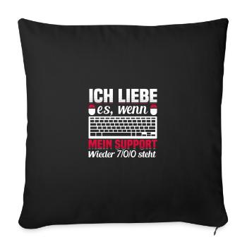 Gaming Headset Gaming PC Gaming Keyboard Gamer - Sofa pillowcase 17,3'' x 17,3'' (45 x 45 cm) - black - Front