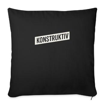 Constructive - Sofa pillowcase 17,3'' x 17,3'' (45 x 45 cm) - black - Front