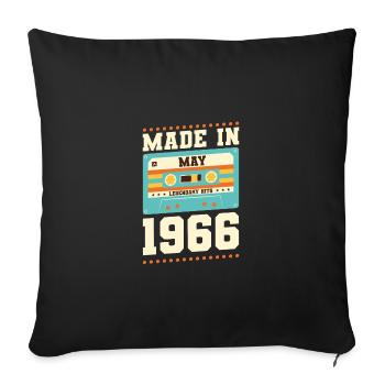 49th birthday May Born in 1974 Gift idea - Sofa pillowcase 17,3'' x 17,3'' (45 x 45 cm) - black - Front