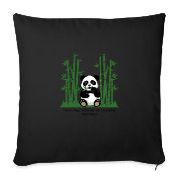 Christian Panda Wisdom: Anything Is Possible - Sofa pillowcase 17,3'' x 17,3'' (45 x 45 cm) - black - Front