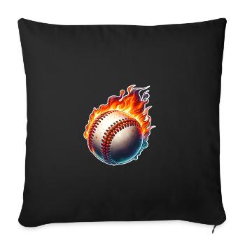 Base-ball - Housse de coussin décorative 45 x 45 cm - noir - Devant