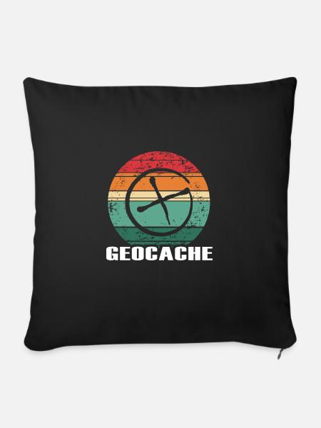 geocache geocacher schnitzeljagd-sunset - Sofakissenbezug 45 x 45 cm - Schwarz