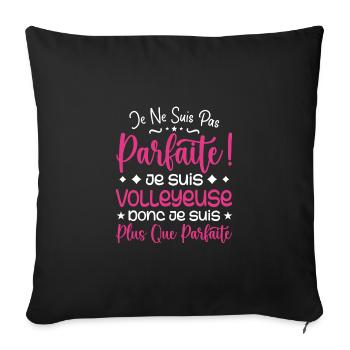 A more than perfect volleyball player, a dream job - Sofa pillowcase 17,3'' x 17,3'' (45 x 45 cm) - black - Front