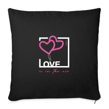 Love is in the air farbig - Sofakissenbezug 45 x 45 cm - Schwarz - Vorne