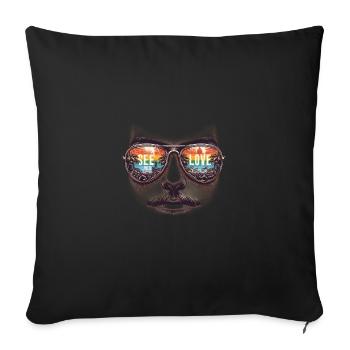 See With Love Sunglasses Design Embrace Diversity - Sofakissenbezug 45 x 45 cm - Schwarz - Vorne