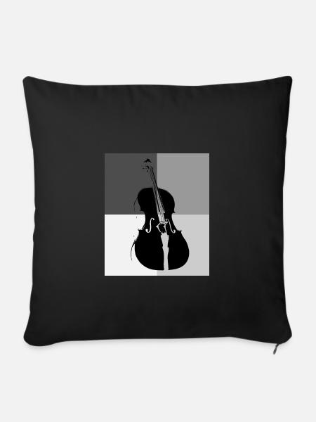 Cello - Sofakissenbezug 45 x 45 cm - Schwarz