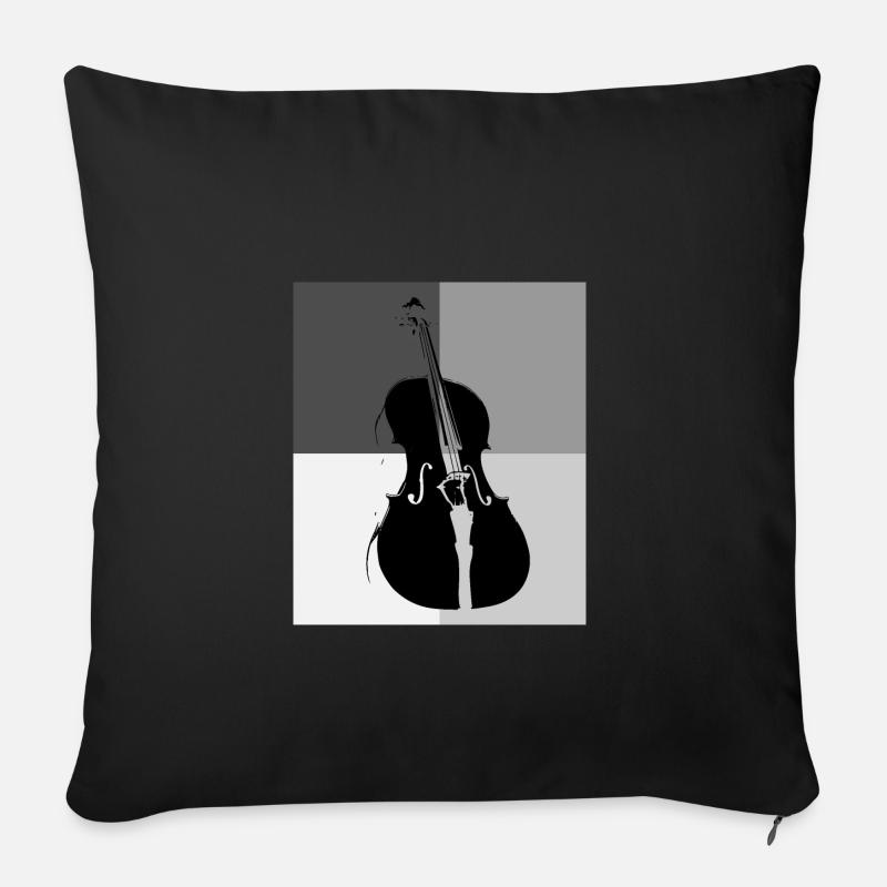 Cello - Sofakissenbezug 45 x 45 cm - Schwarz