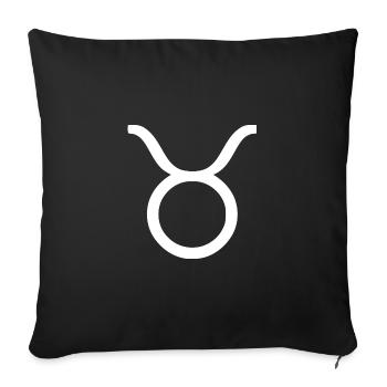 Taurus bull - Sofa pillowcase 17,3'' x 17,3'' (45 x 45 cm) - black - Front