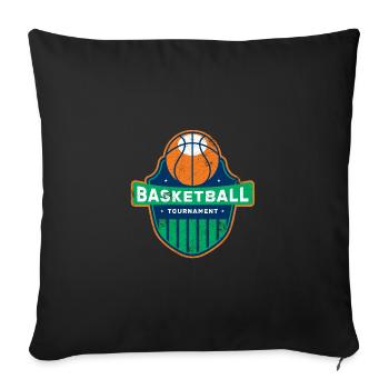BASKETBALL DUNKING SLAM DUNK TOURNAMENT TEAM MOTIF - Sofa pillowcase 17,3'' x 17,3'' (45 x 45 cm) - black - Front