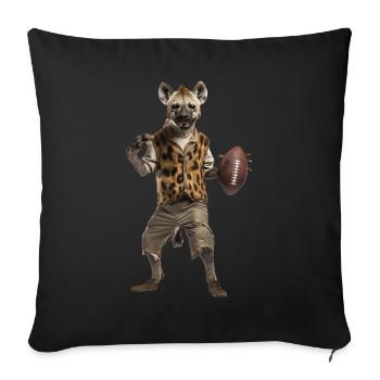Hyena Football - Sofa pillowcase 17,3'' x 17,3'' (45 x 45 cm) - black - Front