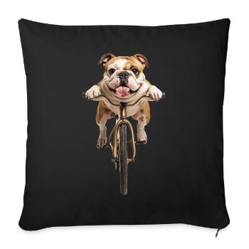 Bulldogge - Sofakissenbezug 45 x 45 cm - Schwarz - Vorne