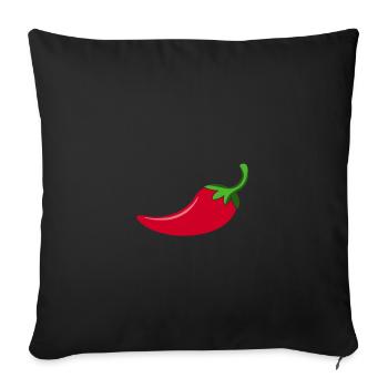 Spicy Chilly - Sofa pillowcase 17,3'' x 17,3'' (45 x 45 cm) - black - Front