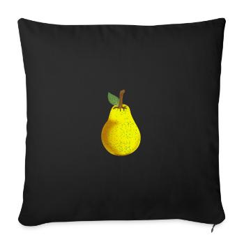 Poire juteuse - Housse de coussin décorative 45 x 45 cm - noir - Devant