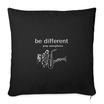 saxophone - Sofa pillowcase 17,3'' x 17,3'' (45 x 45 cm) - black - Front