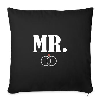 Gay Wedding Gay Wedding Engagement Gay Man - Sofa pillowcase 17,3'' x 17,3'' (45 x 45 cm) - black - Front