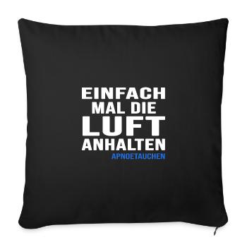 apnoetaucher apnoe tauchen oxygen - Sofakissenbezug 45 x 45 cm - Schwarz - Vorne