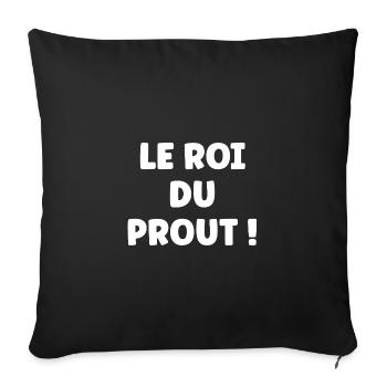 Le roi du prout - Housse de coussin décorative 45 x 45 cm - noir - Devant