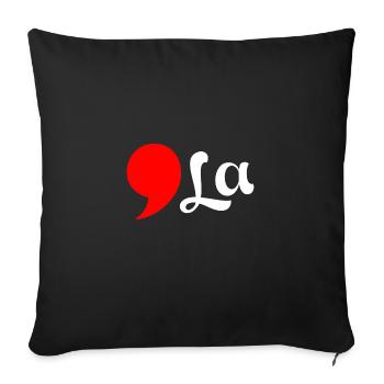 Distressed Comma La Funny - Sofa pillowcase 17,3'' x 17,3'' (45 x 45 cm) - black - Front