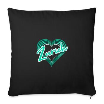 Zurich - Sofa pillowcase 17,3'' x 17,3'' (45 x 45 cm) - black - Front