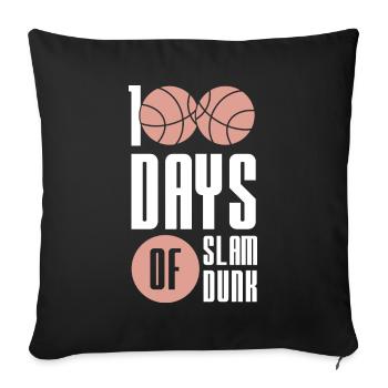Basketball Slam Dunk - Sofa pillowcase 17,3'' x 17,3'' (45 x 45 cm) - black - Front