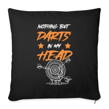 Darts Sport - Sofa pillowcase 17,3'' x 17,3'' (45 x 45 cm) - black - Front