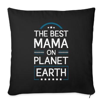 Best Mom Saying Mom Mom - Sofa pillowcase 17,3'' x 17,3'' (45 x 45 cm) - black - Front