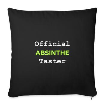 Official taster absinthe - Housse de coussin décorative 45 x 45 cm - noir - Devant