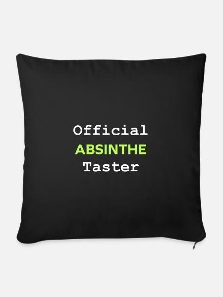 Offizielle Absinth-Verkostung - Sofakissenbezug 45 x 45 cm - Schwarz