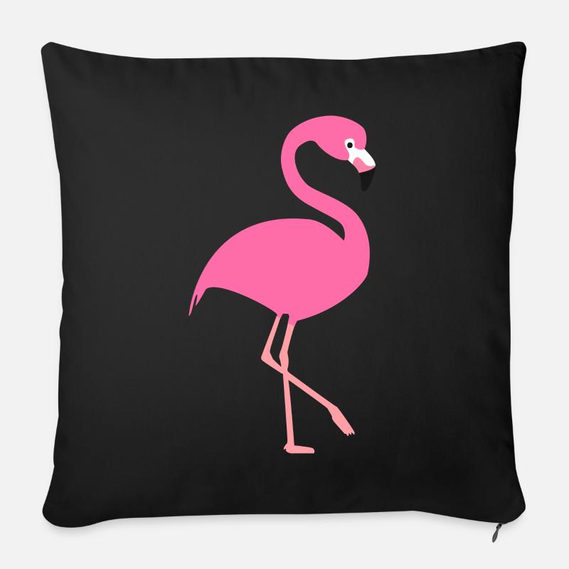 Flamingo - Sofakissenbezug 45 x 45 cm - Schwarz