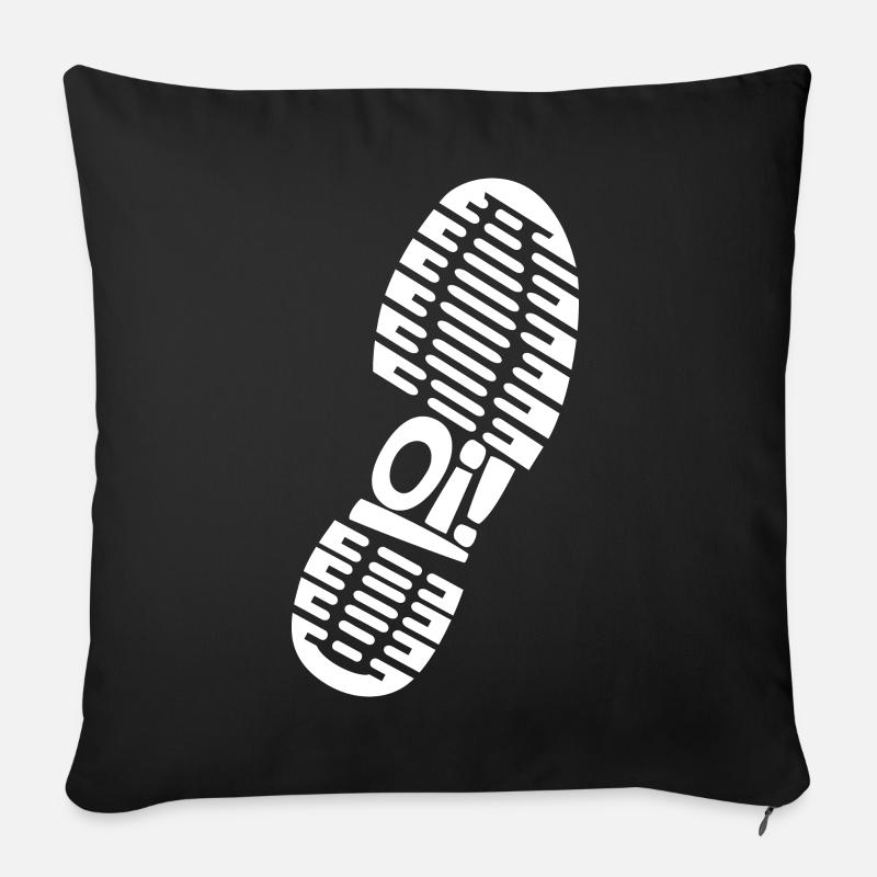 Oi! meine Stiefel! - Sofakissenbezug 45 x 45 cm - Schwarz