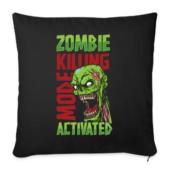 Zombie Zombies Horreur - Housse de coussin décorative 45 x 45 cm - noir - Devant